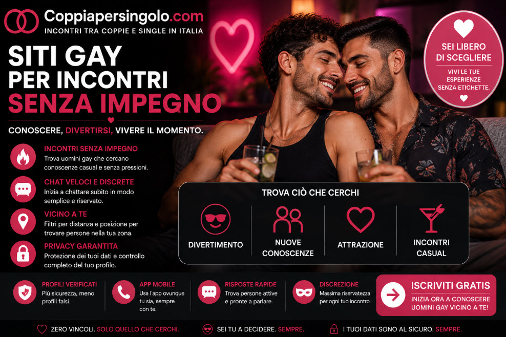 Siti gay per incontri senza impegno